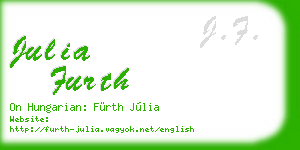 julia furth business card